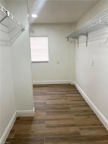 Huge walk-in closet in master bedroom