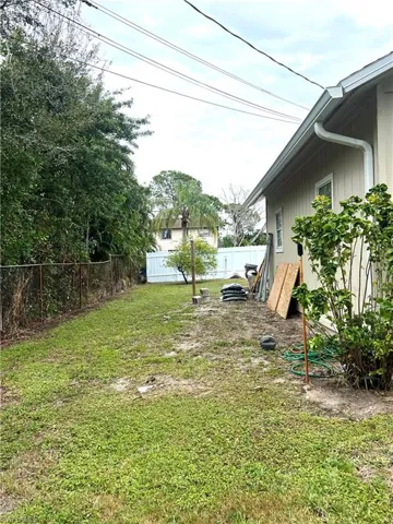 Right side of yard back view
