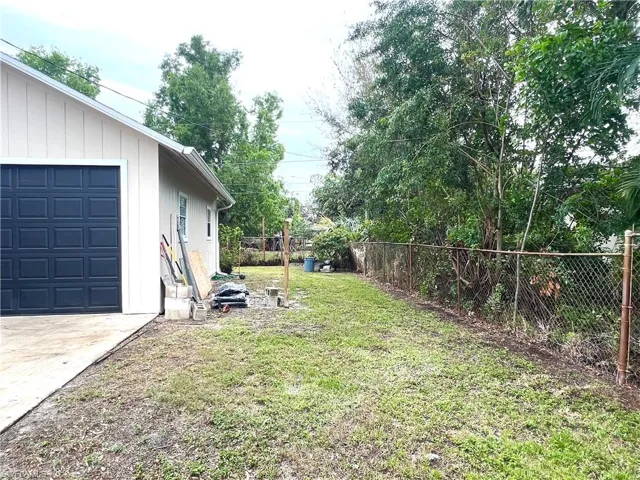 Right side of yard