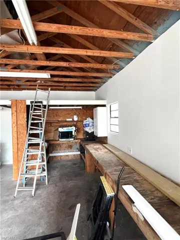 Built-in tops in garage