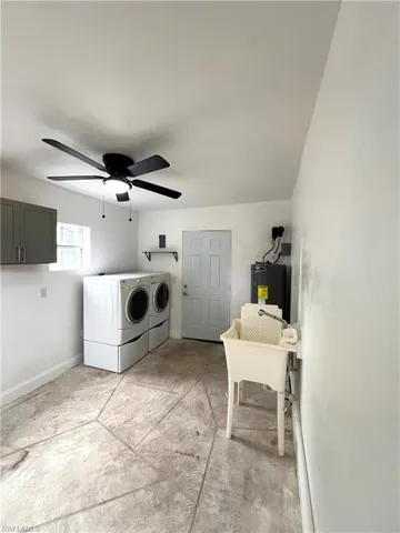 Laundry room includes wash sink