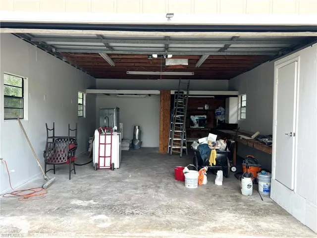 Oversized 20x30 garage with half bath