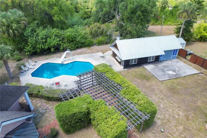 View of Pool, the Pool House and Gazebo