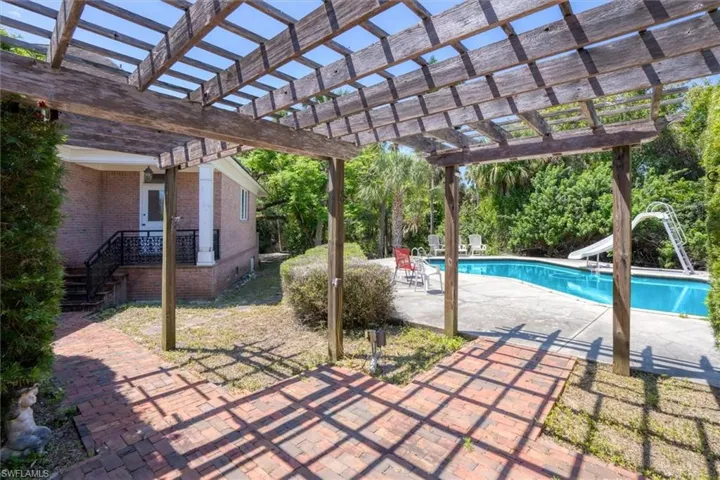 Gazebo Entrance to Pool Area & Pool House
