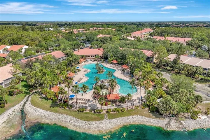 Bird's eye view of a pool