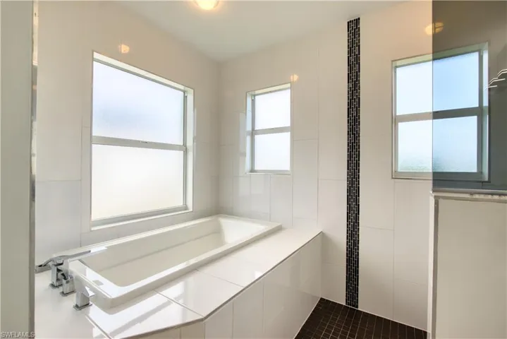 Bathroom with a garden tub