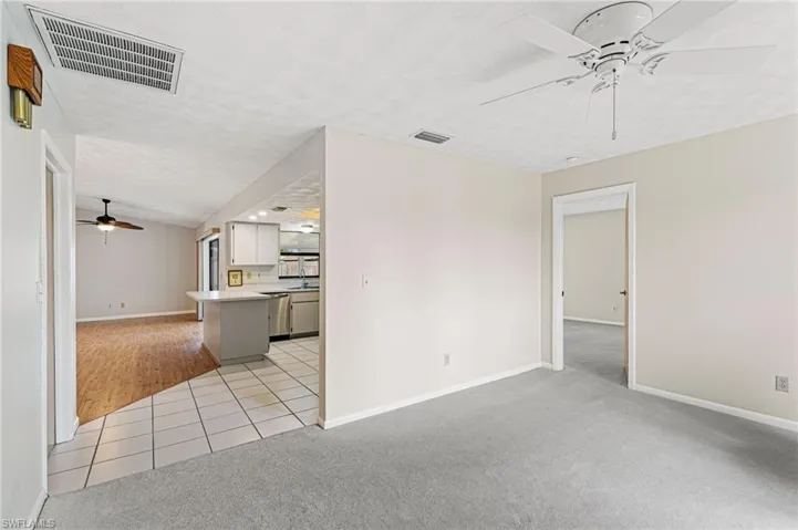 Living Room, Master Bedroom to the right, Kitchen, Dining Room, Family room etc straight ahead