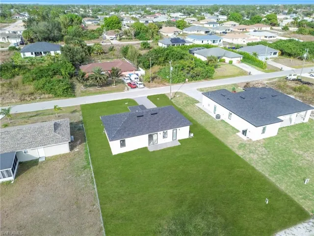 Aerial view of residential area