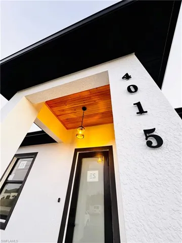 Exterior view of stucco siding