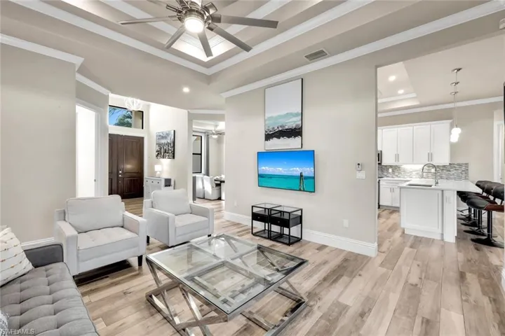 Upon entering this home, you will be impressed by its sleek, architectural finishes.
