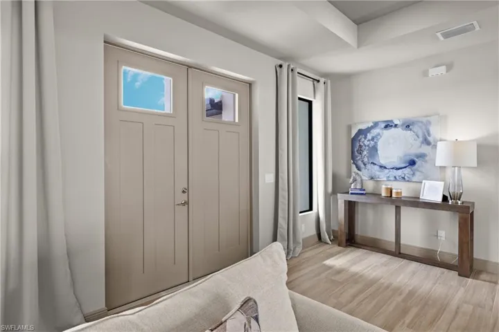 Entryway featuring light hardwood / wood-style flooring