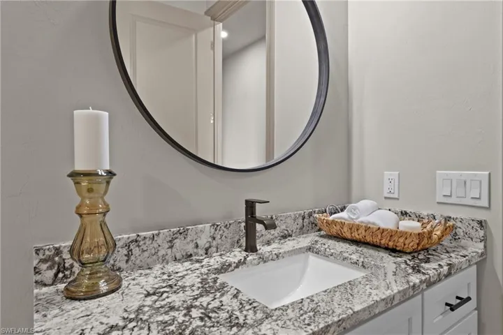 Bathroom featuring vanity