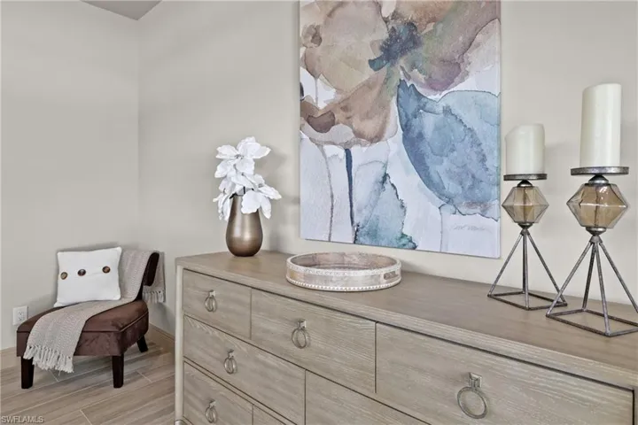 Sitting room featuring light hardwood / wood-style floors