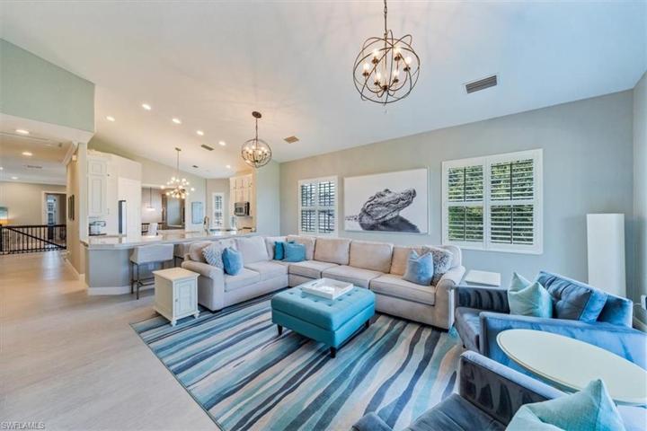 Family Room with Plantation Shutters throughout