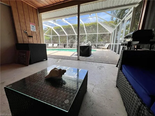 Covered Poolside Lounge Area