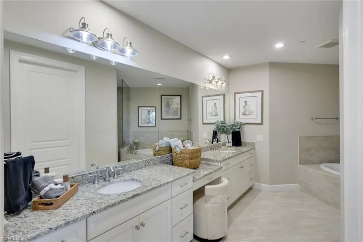 Primary bath double sinks