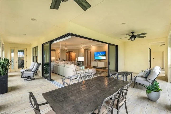wrap around loggia with 90 degree sliders open up