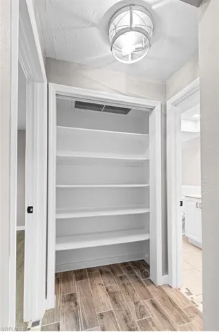 View of the hallway closet