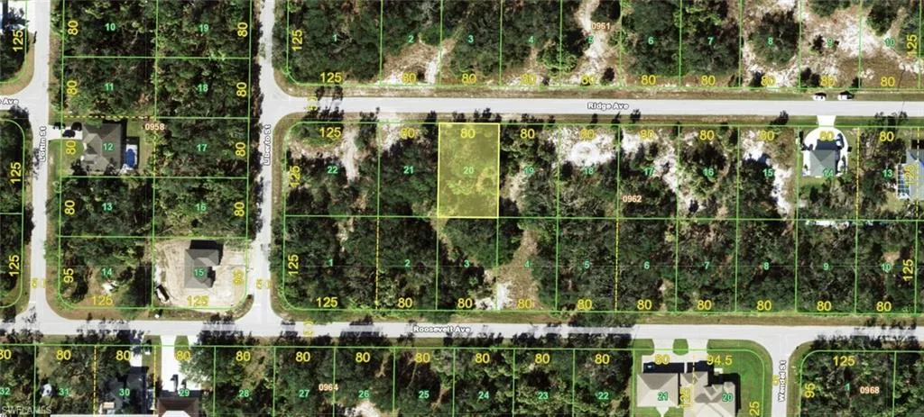 Map of property location with property parcel outlined
