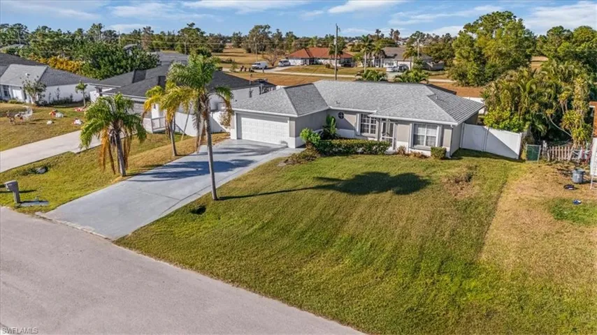 Birds eye view of property