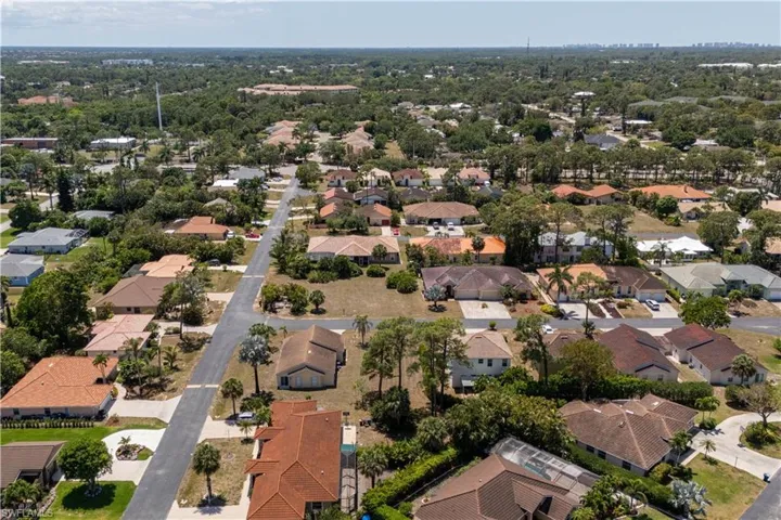 Drone / aerial view with a residential view