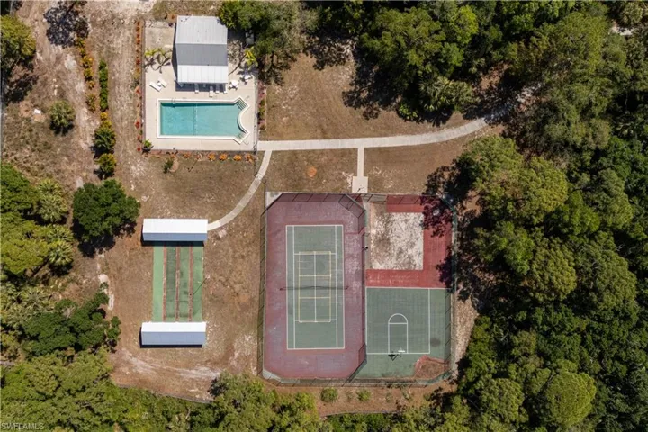 Birds eye view of property