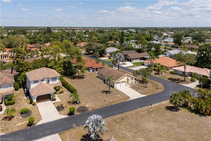 Drone / aerial view with a residential view