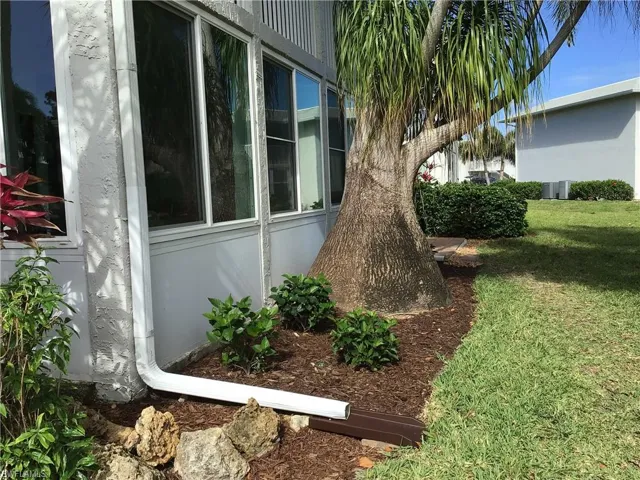 Landscaped backyard
