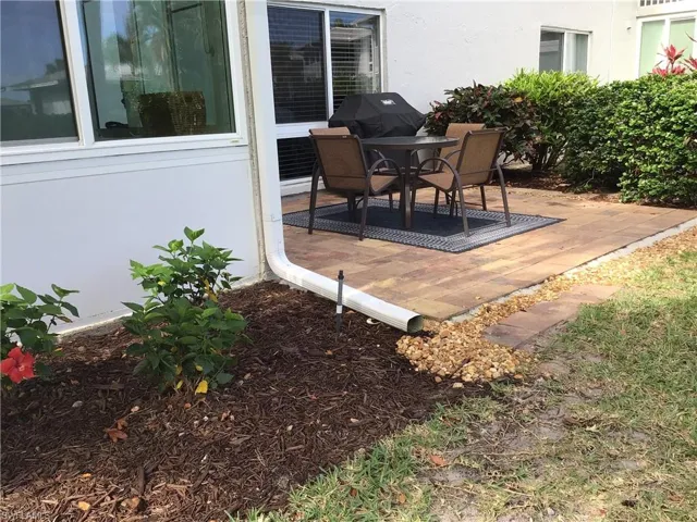 Landscaped back yard