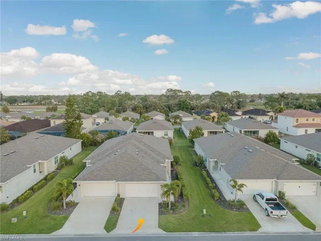 Aerial view of residential area