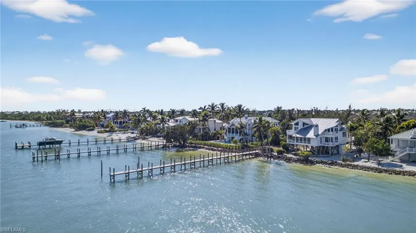 Dock area with a water view and a residential view