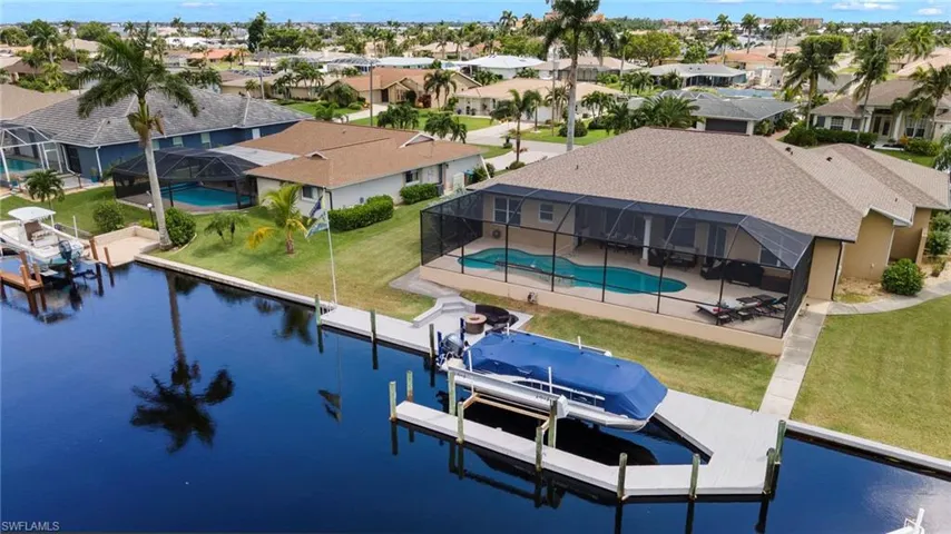 Aerial view of Dock & House