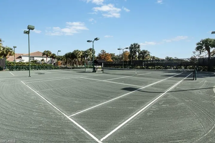 View of tennis court