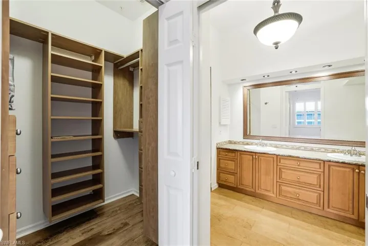 Master bedroom custom closet and beautiful master bathroom