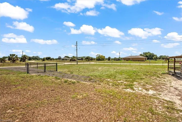View of yard featuring a corner lot view