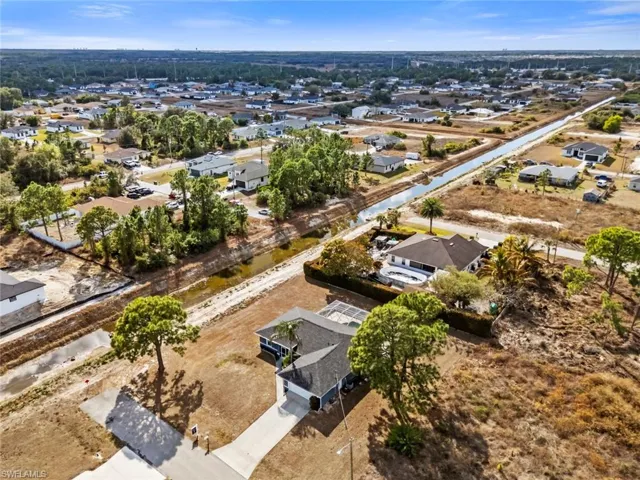 Aerial view of residential area