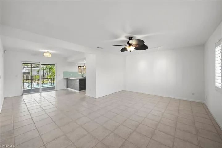 living room and kitchen