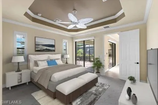 Primary Bedroom virtually staged