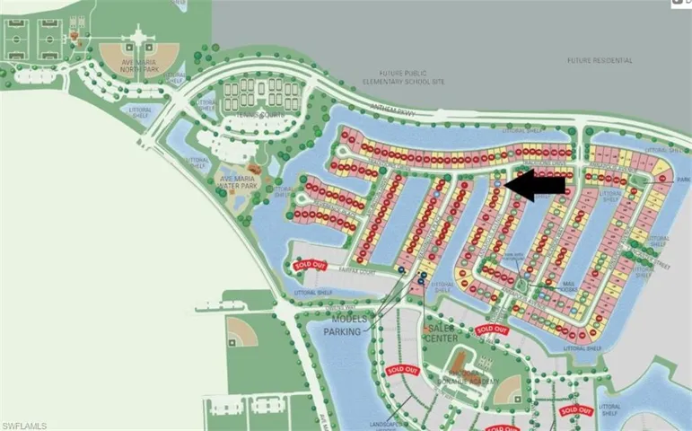 Site map: Lot 166 - Western facing lanai with water view!