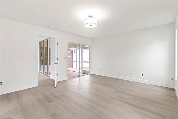 Empty room featuring light hardwood / wood-style floors