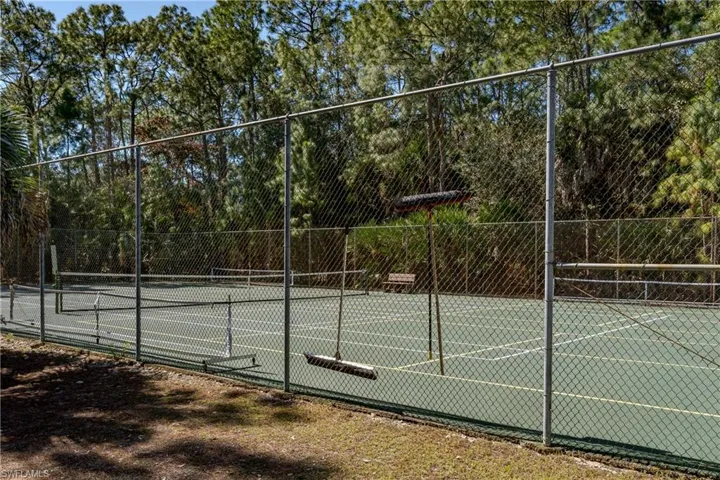 View of tennis court