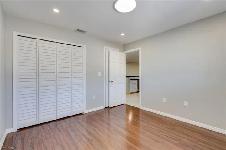The wet guest room also features brand-new oversized bifold doors that open to a large closet.
