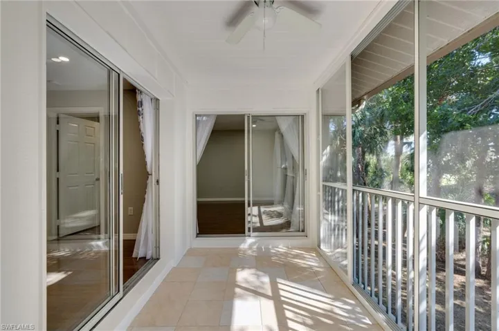 Lanai is bright and gets lots of sun and has the adjoining Property - StonyBrook's - tree lined berm that offers shade and cooling in the hotter  months.
