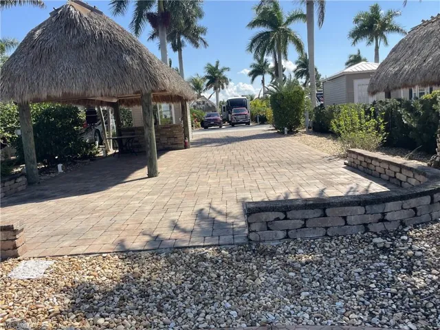 View of home's community with a gazebo and a patio area