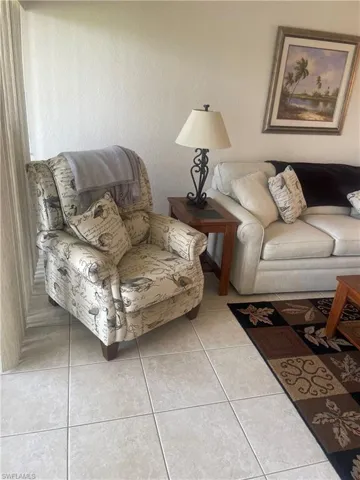 View of tiled living room