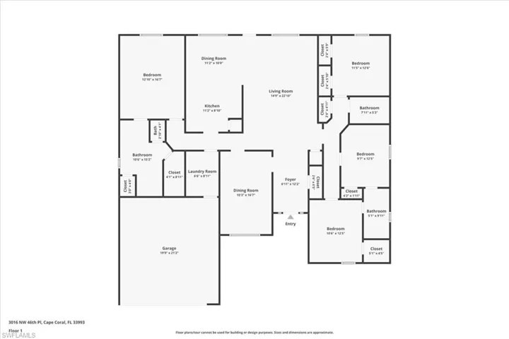 Well thought out split  floor plan for you and your family.