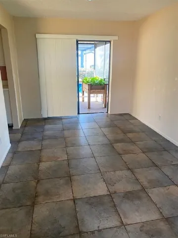 Tiled dinning room.