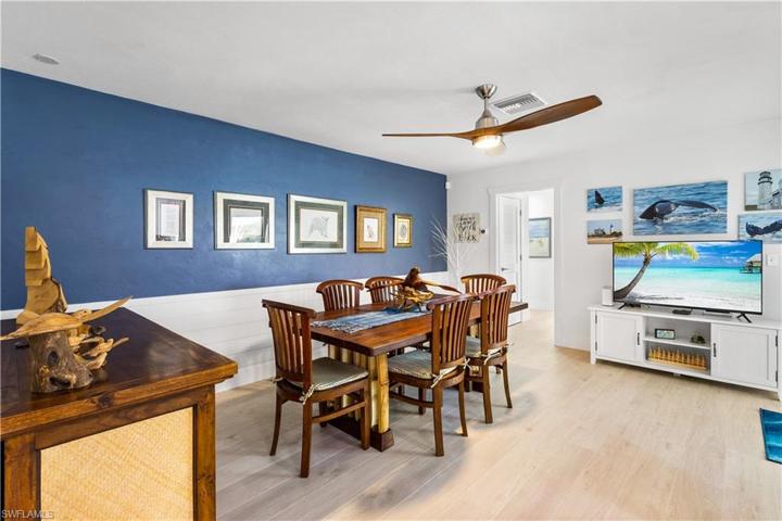 Your second living space is set up as a formal dining area.
