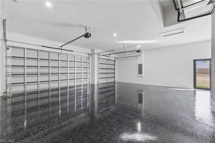 Garage with electric panel
