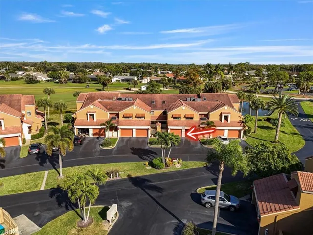Aerial perspective of suburban area